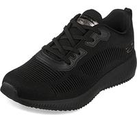 Skechers Men's Squad Sneaker, Black Mesh/Trim, 9 UK