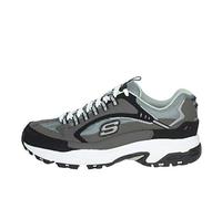 Skechers Men's Stamina Cutback Trainers, Charcoal Black, 7.5 UK Wide