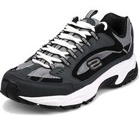 Skechers Sport Men's Stamina Nuovo Cutback Lace-Up Sneaker Charcoal/Bl