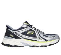 Skechers Men's Stamina Sport Kordae Sneaker, Navy Leather/Silver Mesh/Pu, 7.5 UK