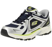 Skechers Men's Slip-ins: Stamina Sport - Kordae Sneaker in Navy Blue/Silver, Size 8 | Leather/Synthetic/Textile