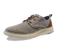 Skechers Men's Status 2.0 Pexton Boat Shoes, Grey Taupe Canvas Tpe, 8.5 UK