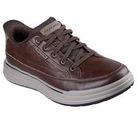 Skechers Men's Sterling Hansel Sneaker, Chocolate Leather/Synthetic, 8.5 UK