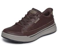 Skechers Men's Sterling Hansel Sneaker, Chocolate Leather/Synthetic, 9 UK