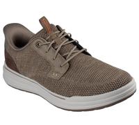 Skechers Men's Sterling Ramone Slip-On Sneakers, Taupe Knitted Mesh, 10 UK