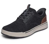 Skechers Men's Sterling Ramone Slip-On Sneakers, Black Knitted Mesh, 7.5 UK