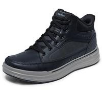Skechers Men's STERLING ROGAN Boot, Black Leather/Synthetic/Mesh, 10 UK