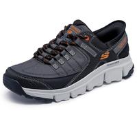 Skechers Men's Trainers Summits At 237622 – Gray Synthetic/Mesh, Orange Trim – UK 6.5