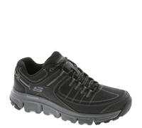 Skechers Men's Summits at Upper Draft Sneaker, Black Synthetic/Mesh/Charcoal Trim, 9 UK