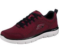 Skechers Men's Summits Brisbane Trainers, Red Textile/Black Trim, 7 UK
