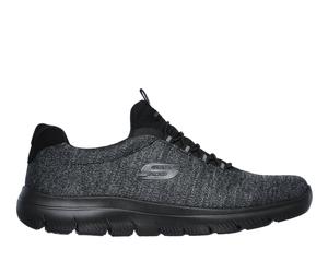 Skechers Men's Summits - Forton Sneaker in Black, Size 11 Wide | Textile/Synthetic, Machine Washable