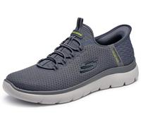 Skechers Summits Slip-Ins Shoes dark grey green white - 43
