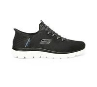 Skechers Men's Summits HIGH Range Sneaker, Black Mesh/Trim, 6 UK