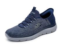 Skechers Men's Loafer Summits Key Pace - Hands-Free Slip-in, Navy UK 10.5 Wide
