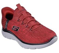 Skechers Men's Summits Key Pace Hands Free Slip-in Loafer, Red/Black, 8.5 UK