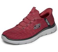Skechers Men's Summits Key Pace Hands Free Slip-in Sneaker, Red/Black, 7 UK