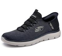Skechers Men's Summits Key Pace Sneaker, Black Mesh, 6 UK