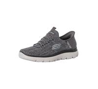 Skechers Men's Summits Key Pace Sneaker, Charcoal Mesh/Black Trim, 7 UK