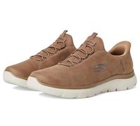 Skechers Men's Summits KORLO Trainers, Whiskey Performtex/Trim, 8.5 UK | Slip-ins Hands Free, Air-Cooled Memory Foam, Vegan, Machine Washable, Bungee Lace