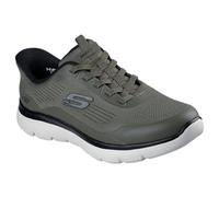 Skechers mens Summits Leyter Hands Free Slip in, Olive/Black, 10 Wide