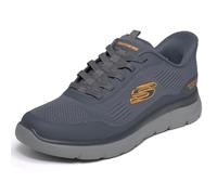 Skechers Men's Summits LeyterSneaker | Sneaker, BBK, Black, Elastic Laces, Machine Washable, Vegan, Men, Shoes