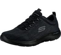 Skechers Men's Summits Louvin Loafer, Black Mesh/Pu/Trim, 8 UK