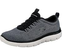 Skechers Men's Summits Louvin Trainer, Black/White, 11 UK