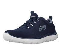 Skechers Men's Summits Louvin Trainer, Navy, 6.5 UK | Casual, Memory Foam, Machine Washable, Bungee Slip-On, Engineered Mesh