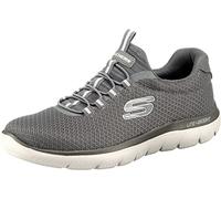 Skechers Men's Summits Sneaker, Charcoal Mesh Trim, 10 UK