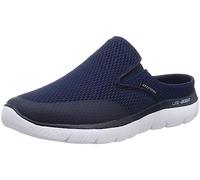 Skechers Men's Summits Sneaker – Navy Textile Trim – UK 6.5