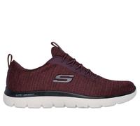 Skechers Men's Summits - Sorenz Sneaker in Burgundy/Black, Size 11 | Textile/Synthetic, Vegan, Machine Washable