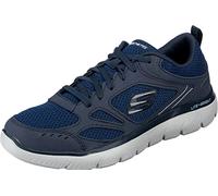 Skechers Men's Summits South Rim Trainers, Navy Leather/Mesh/Trim, 8.5 UK