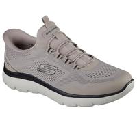 Skechers Men's Summits Top Rate Trainers, Taupe Mesh/Black TPU, 11 UK