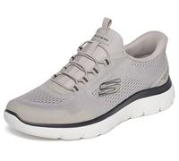 Skechers Men's Summits Top Rate Slip-in Trainers, Taupe Mesh/Black TPU, 7 UK