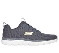 Skechers Men's Summits - Torre Sneaker in Charcoal/Yellow, Size 10 | Textile/Synthetic, Vegan, Machine Washable