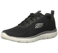 Skechers Men's Summits Torre Trainers, Black Mesh/Charcoal Trim, 9.5 UK
