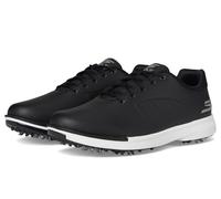 Skechers Men's Tempo Spikeless Waterproof Lightweight Golf Shoe, Black/White Spiked, 9