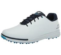 Skechers Men's Tempo Golf Shoe Without Spikes, Waterproof, Lightweight Sneaker, White Navy, 8 UK