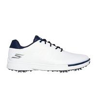 Skechers Men's Tempo Waterproof Lightweight Golf Shoe Sneaker, White/Navy Spiked, 11