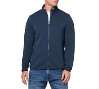 Skechers Men's The Hoodless Hoodie Ottoman Jacket in Blue/Red, Size Medium | Recycled Polyester/Spandex/Recycled Polyester