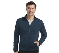 Skechers Men's The Hoodless Hoodie Ottoman Jacket in Blue/Red, Size Medium | Recycled Polyester/Spandex/Recycled Polyester