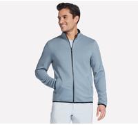 Skechers Men's The Hoodless Hoodie Ottoman Jacket in Blue/Purple, Size Small | Recycled Polyester/Spandex/Recycled Polyester