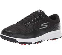 Skechers Men's Torque Sport Fairway Relaxed Fit Spiked Golf Shoe Sneaker, Black White, 12.5