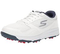 Skechers Men's Torque Sport Fairway Relaxed Fit Spiked Golf Shoe Sneaker, White/Navy, 9 UK Wide