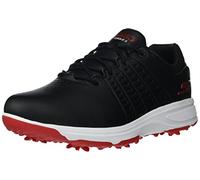Skechers Men's Torque Waterproof Golf Shoe, Black Red Sole, 7.5 UK