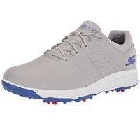 Skechers Men's Torque Waterproof Golf Shoe, Grey and Blue Sole, 8 UK