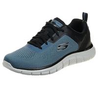 Skechers Men's Track Broader Trainers, Blue Mesh Pu Black Trim, 7.5 UK