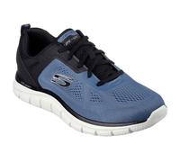 Skechers Men's Track Broader Sneaker, Blue Mesh/Pu/Black Trim, 7 UK