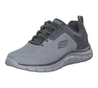 Skechers Men's Track Broader Sneaker, Gray Engineered Mesh/Pu/Charcoal Trim, 9 UK