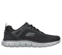 Skechers Men's Track - Broader Sneaker in Black/Charcoal, Size 6 | Textile/Synthetic, Vegan, Machine Washable
